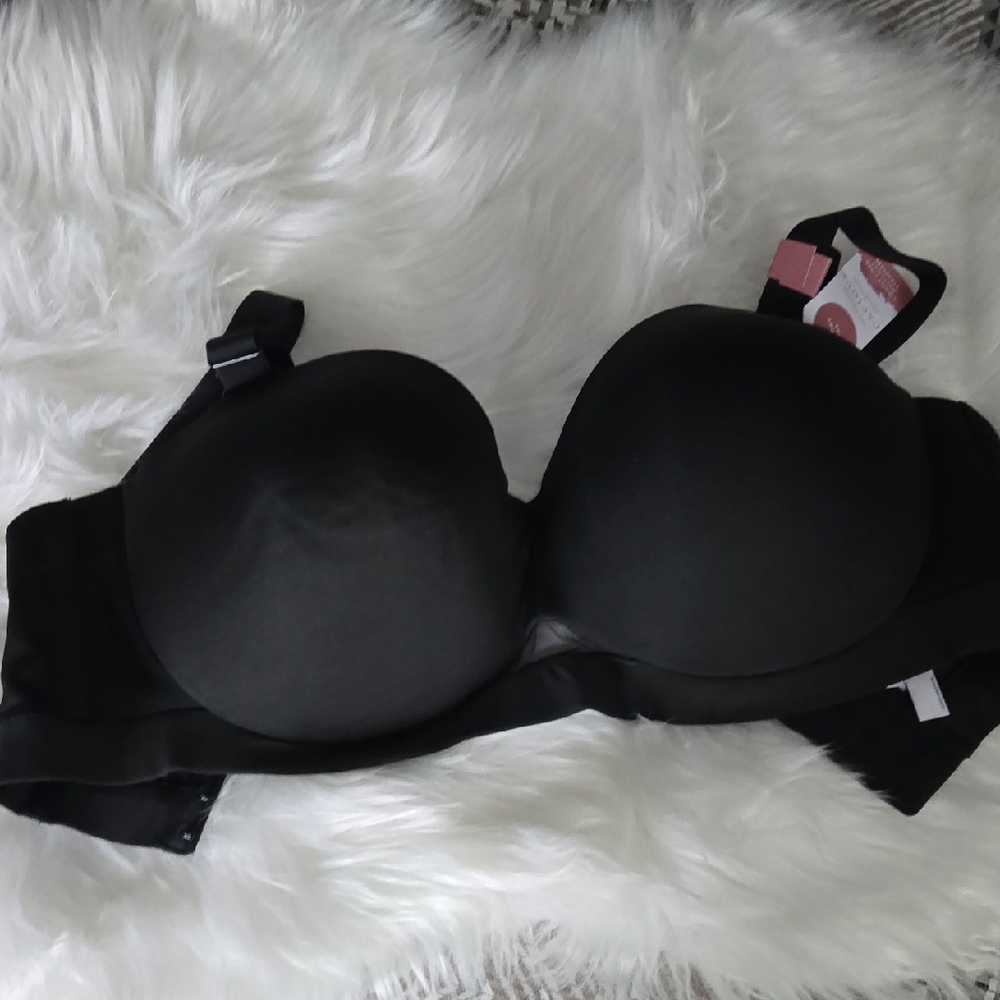 Cacique Comfort Bliss Strapless Black Bra